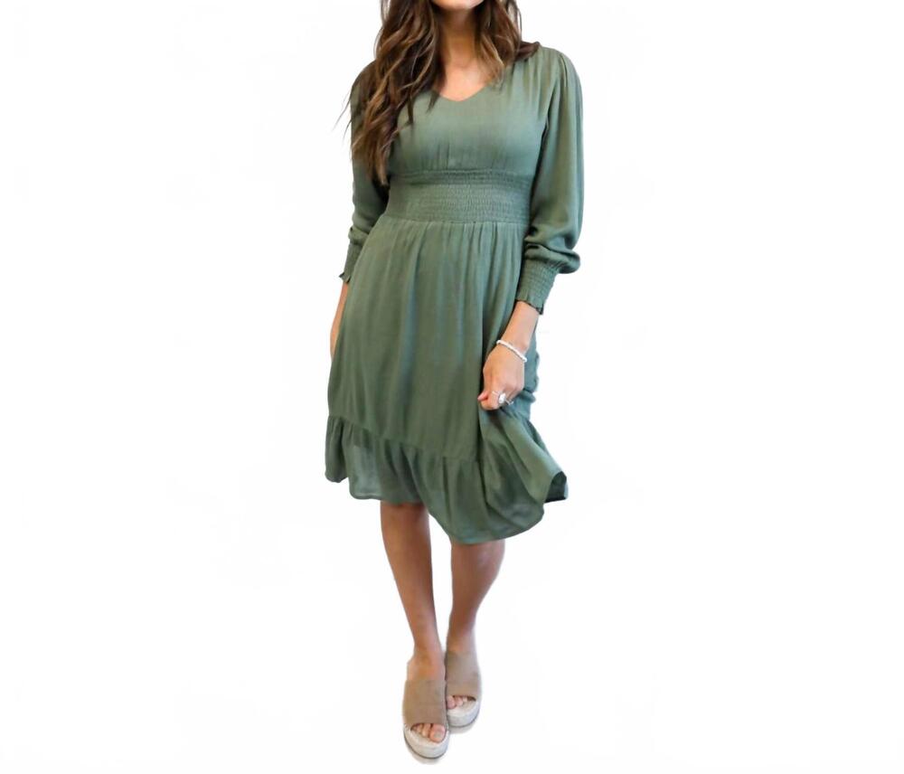 NEW MIKAROSE cara midi dress in aspen green